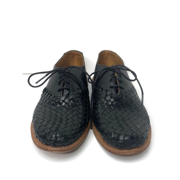 Will Leather Goods Black Woven Oxfords ANTHROPOLOGIE Shoes Sz 6.5 main image 7